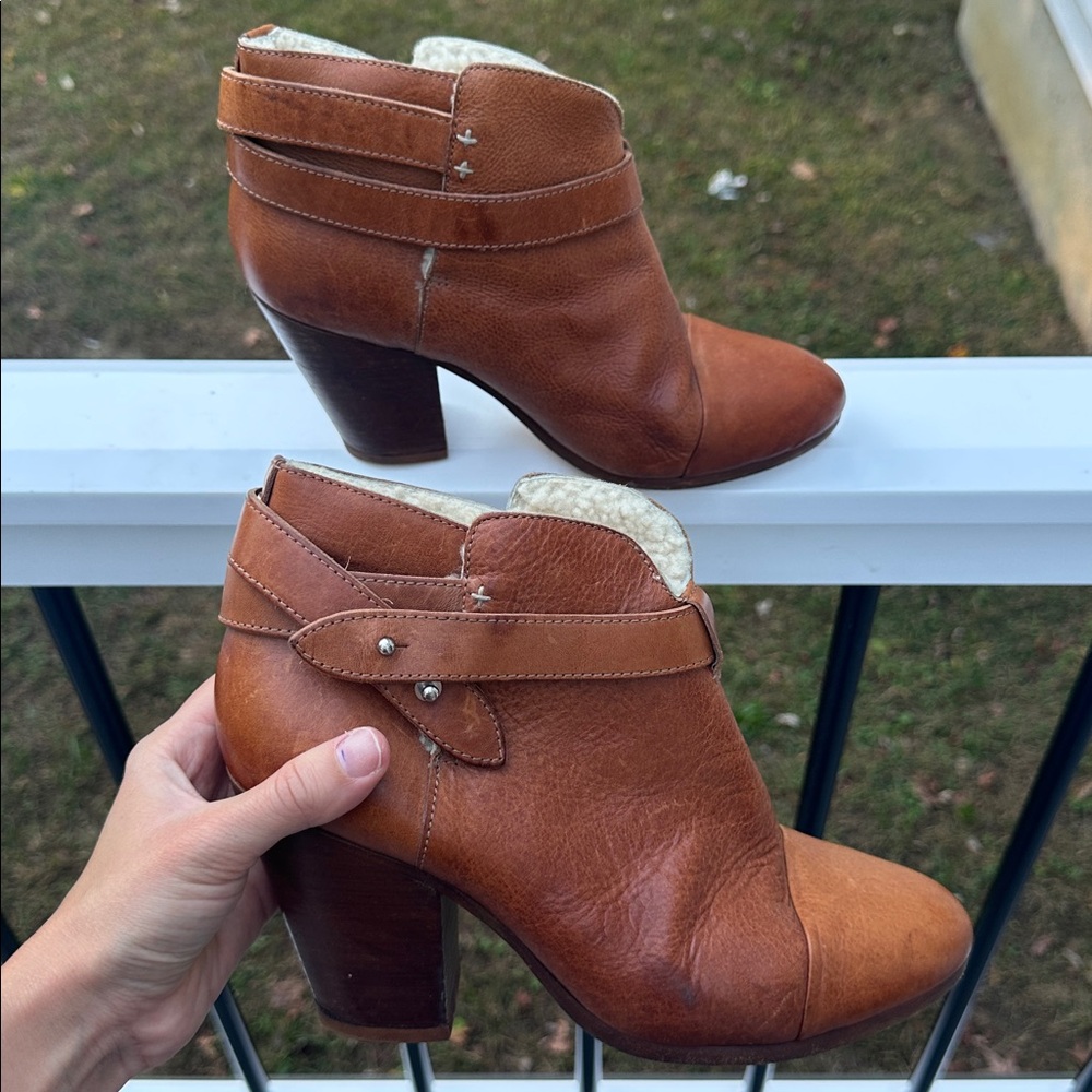 Rag & Bone Harrow Boot in Natural Woven Leather